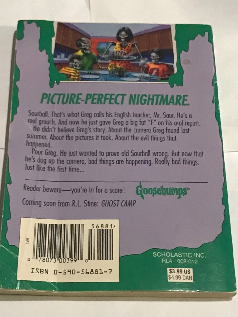Goosebumps #44 Say Cheese and Die Again R L Stine 1996 First True Print - Picture 3 of 4